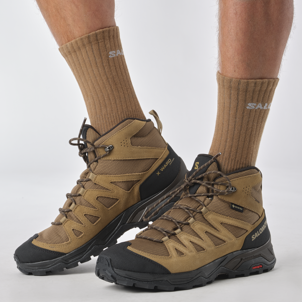 Salomon leather walking boots hotsell