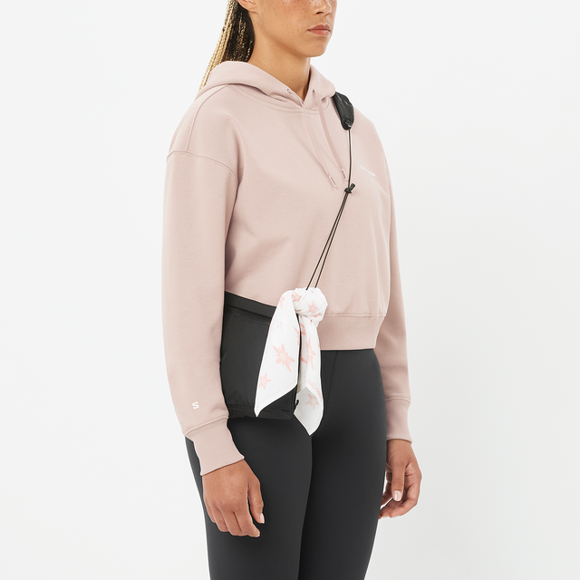 SALOMON LOGO SHORT HOODIE WOMEN'S