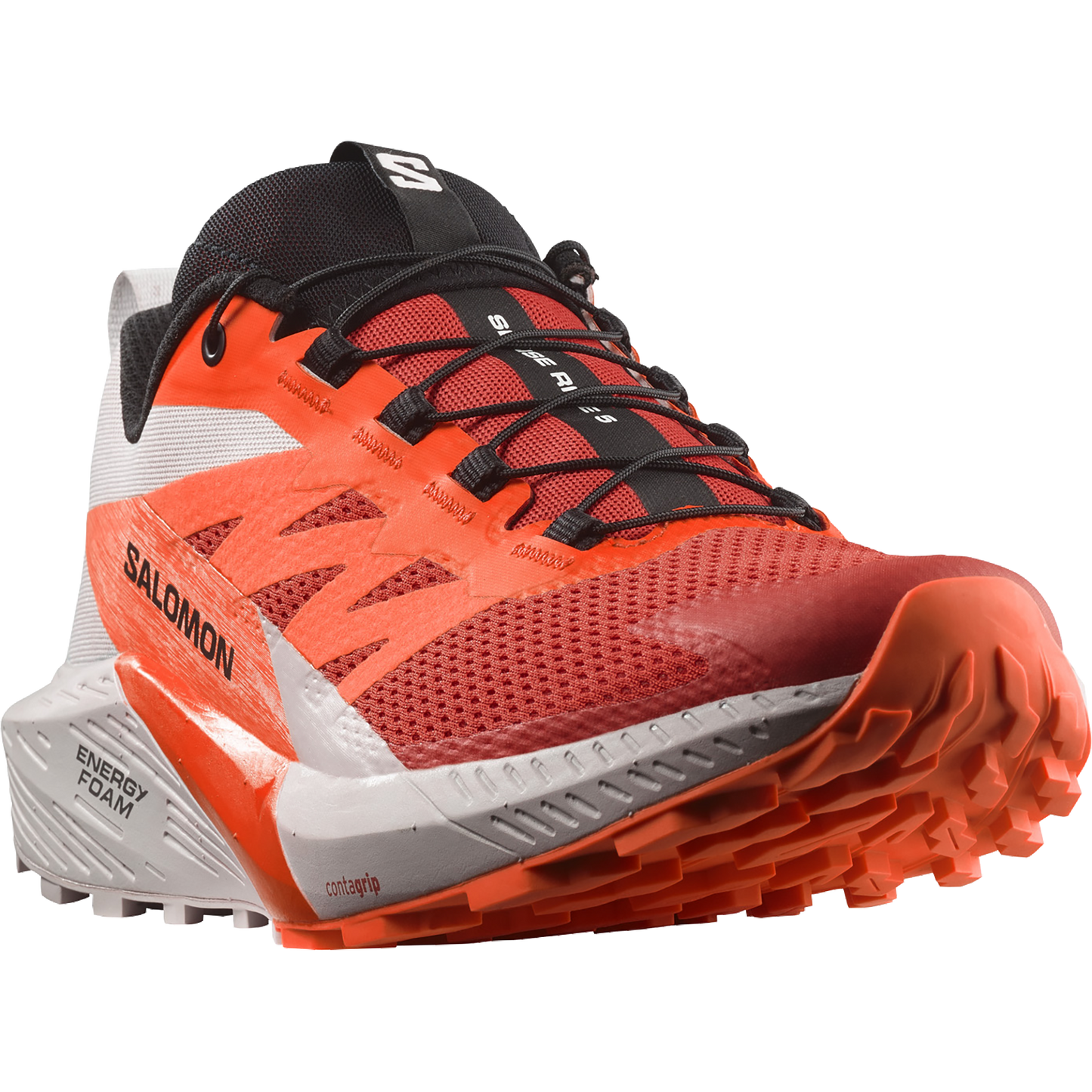Orange top salomon shoes